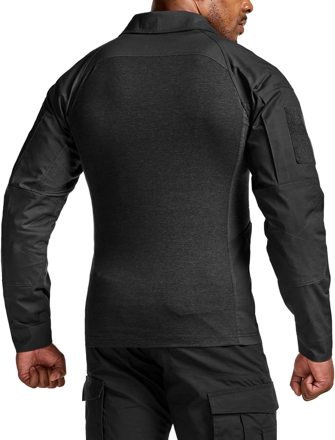 CQR Men's Combat Shirt Tactical 1/4 Zip Long Sleeve Military BDU Shirts Camo EDC Top with Pockets - Image 4