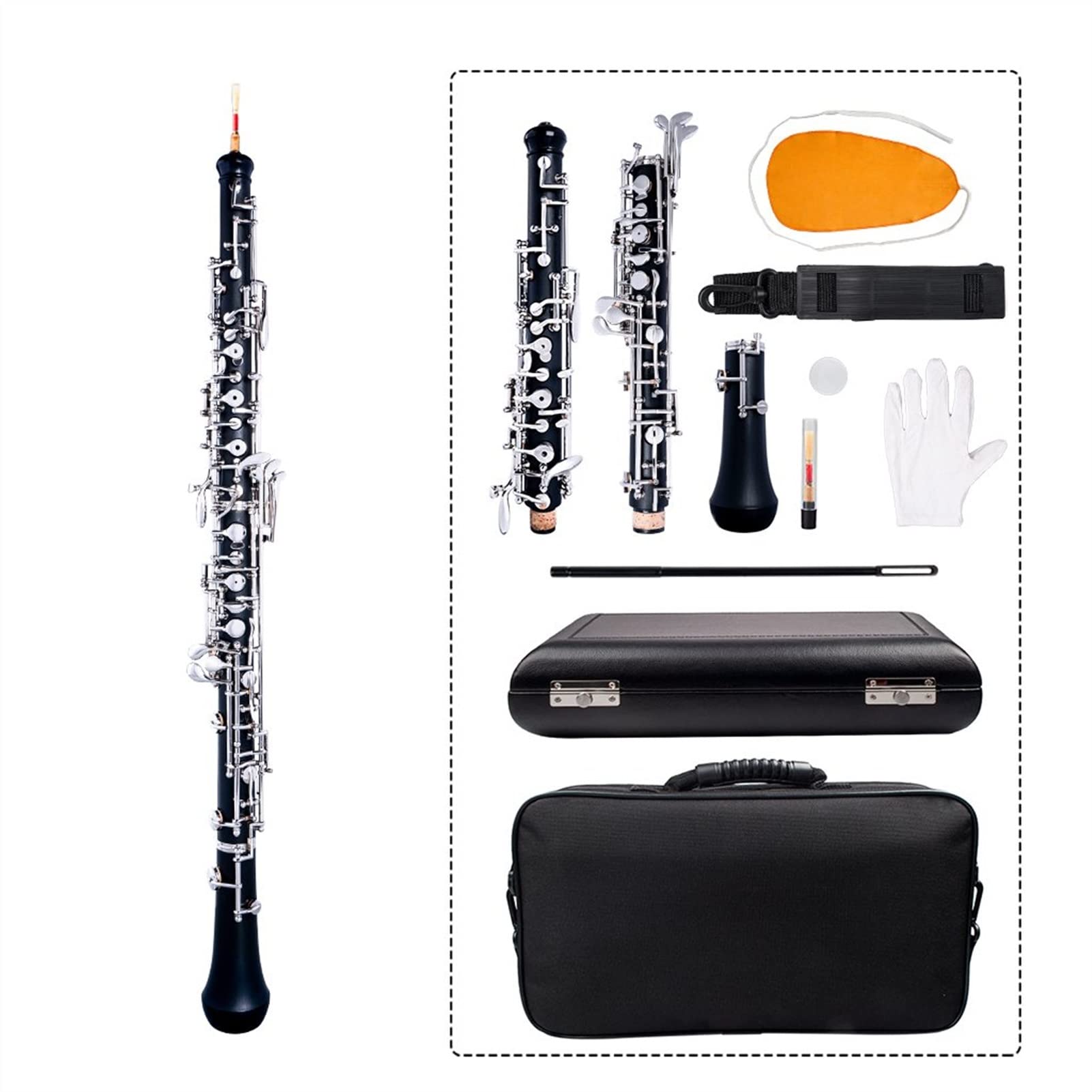 Strumento Oboe Shell Oboe C- Chiave Gomma Indurita Oboe Bachelite Semiautomatico Principiante di Oboe