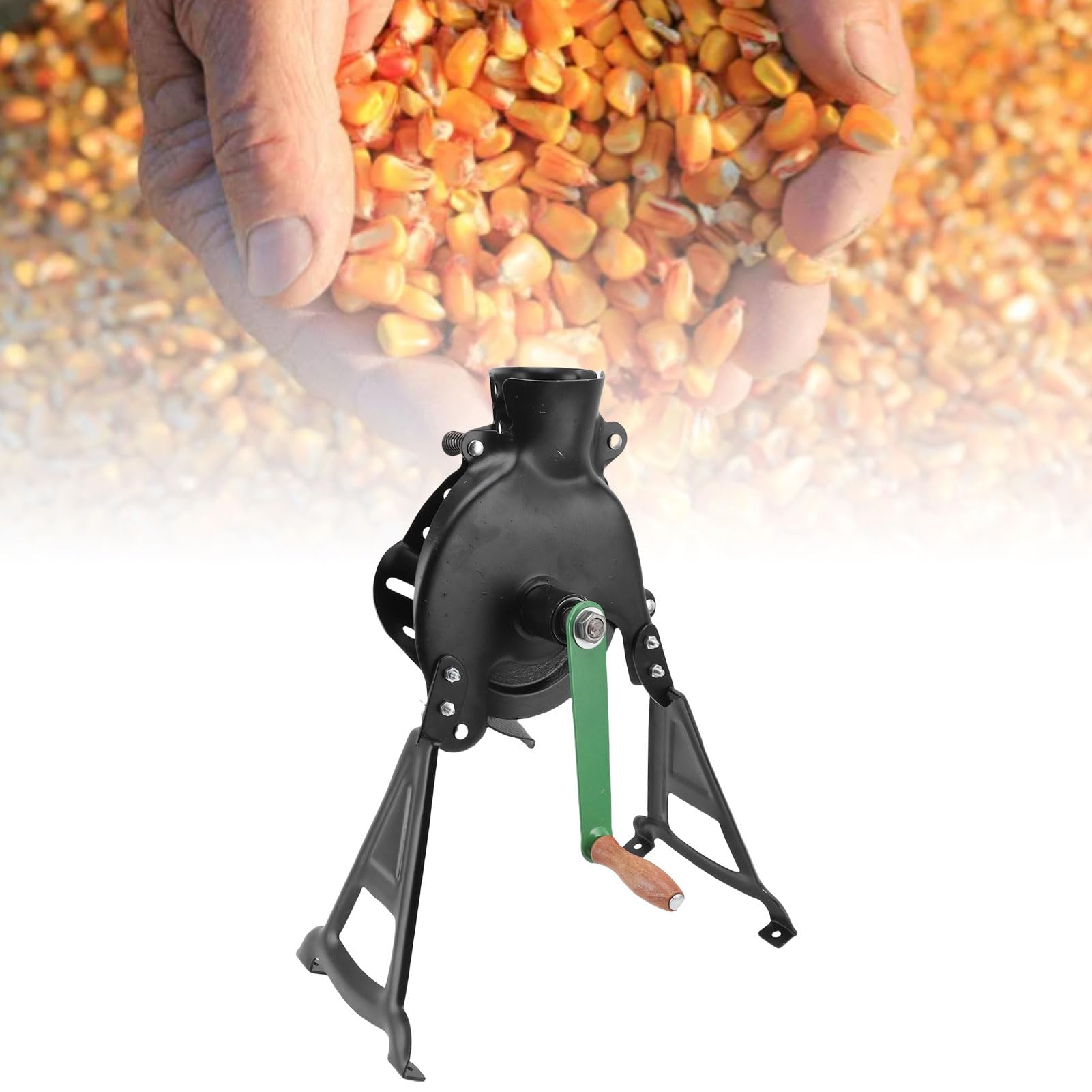 Cancellatore di Mais Manovella, Macchina per Trebbiatura di Mais, Sheller Manuale con Rivestimento Antiruggino 40-60 Kg di Tre Ore Efficienza per le Piccole Fattorie a Casa Uso