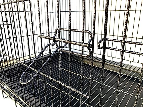 Image of Dog Trust Dog Cage Powder Coated Black Color Rust Proof Metal Folding Kennel Suitable for Large Size Breeds (36 inch Black cage)