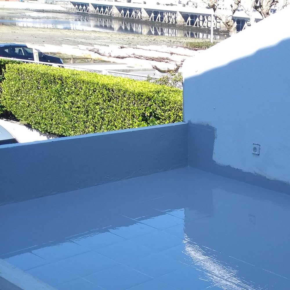 Goma Líquida de Poliuretano Sopgal 25kg Gris Membrana Impermeabilizante | Incluye Catalizador. Forma una membrana continua, elástica y sin juntas. Resiste la intemperie, rayos UV y aguas estancadas