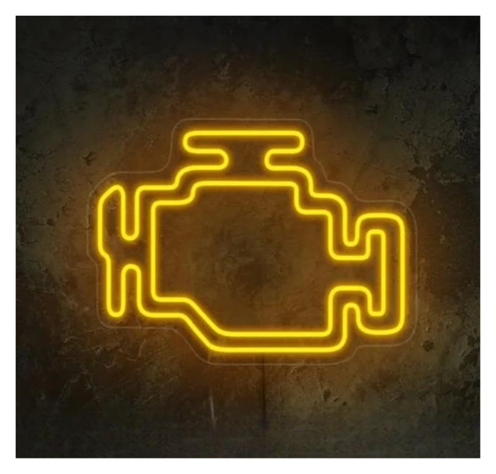 LEMST Sign Lamp Engine Neon Sign for Auto Repair Decor USB Powered Light Garage Workshop Business Signboard 38cm(Yellow)
