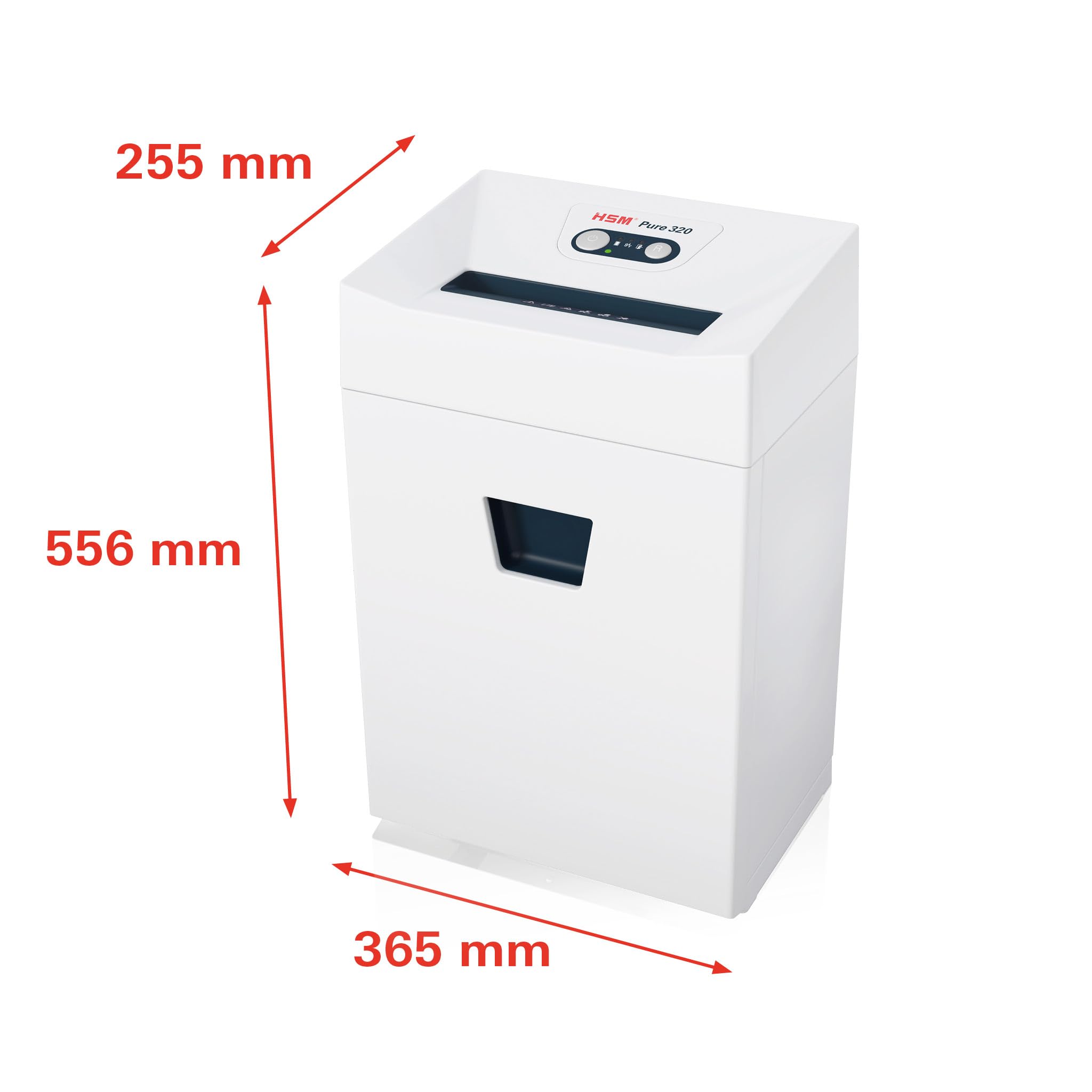 HSM Pure 320 2331121 Distruggidocumenti da 5,8 mm, Bianco