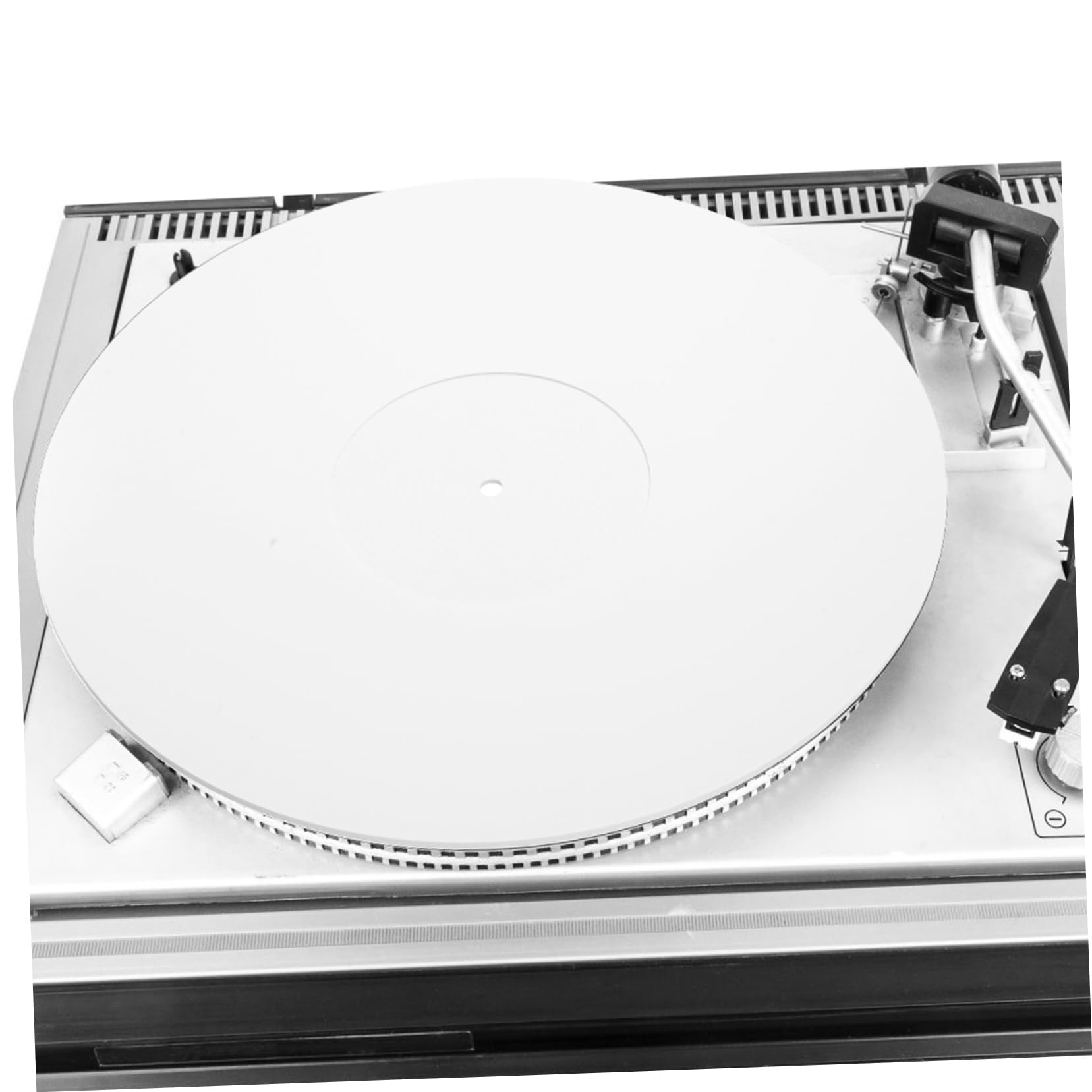 Alfombrilla Diseño Simple y Elegante para Tocadiscos de Acrílico de Color Claro Reduce Ondas de 12 Pulgadas y Mejora Calidad de Sonido para Vinilos