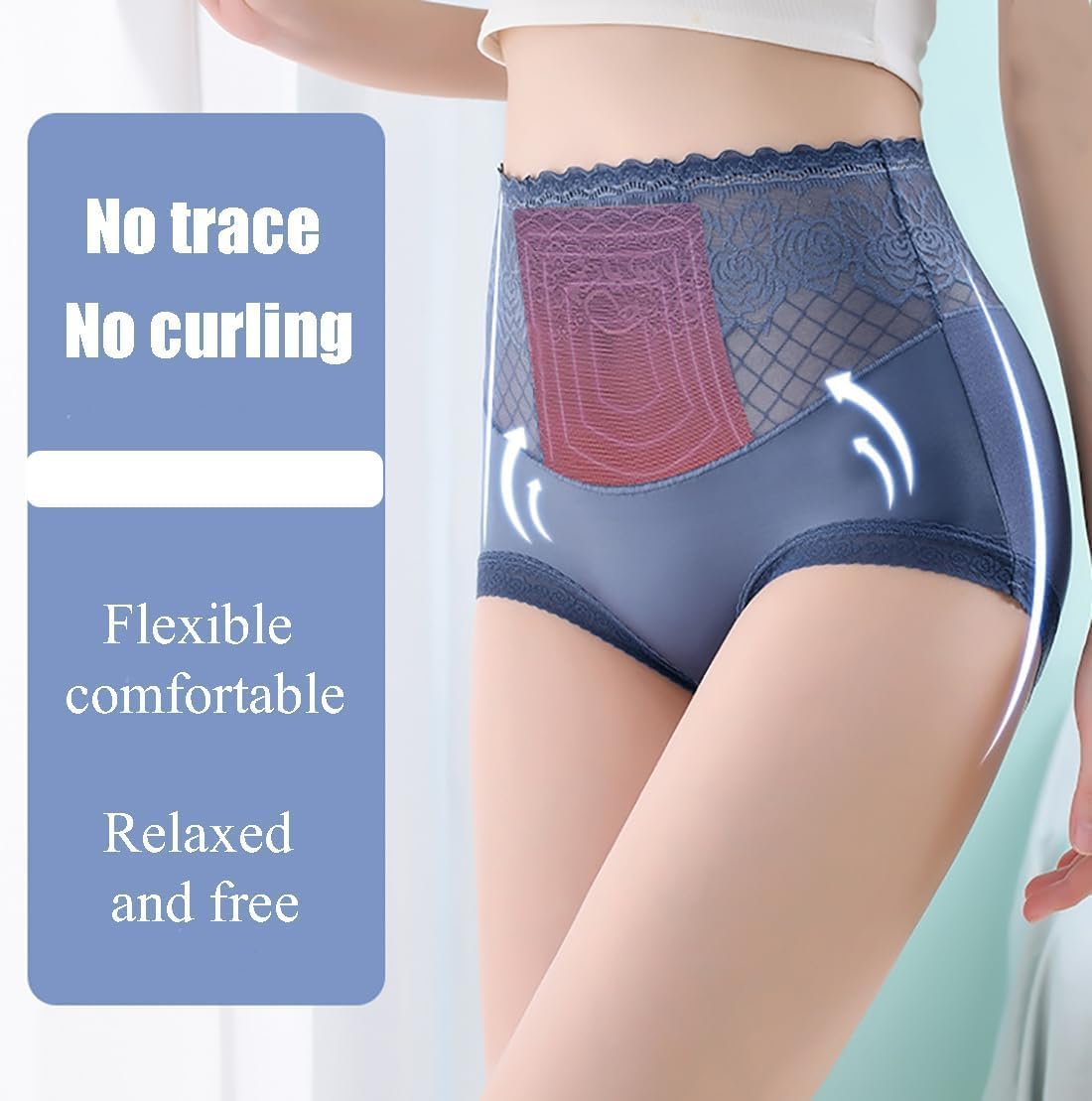 Braguitas Aluxeline,Lacyfit - Braguitas de Cintura Alta y realce de Caderas con Comodidad Sedosa,Ropa Interior Lacyfit para el Control del Abdomen (6 Piezas,5XL)