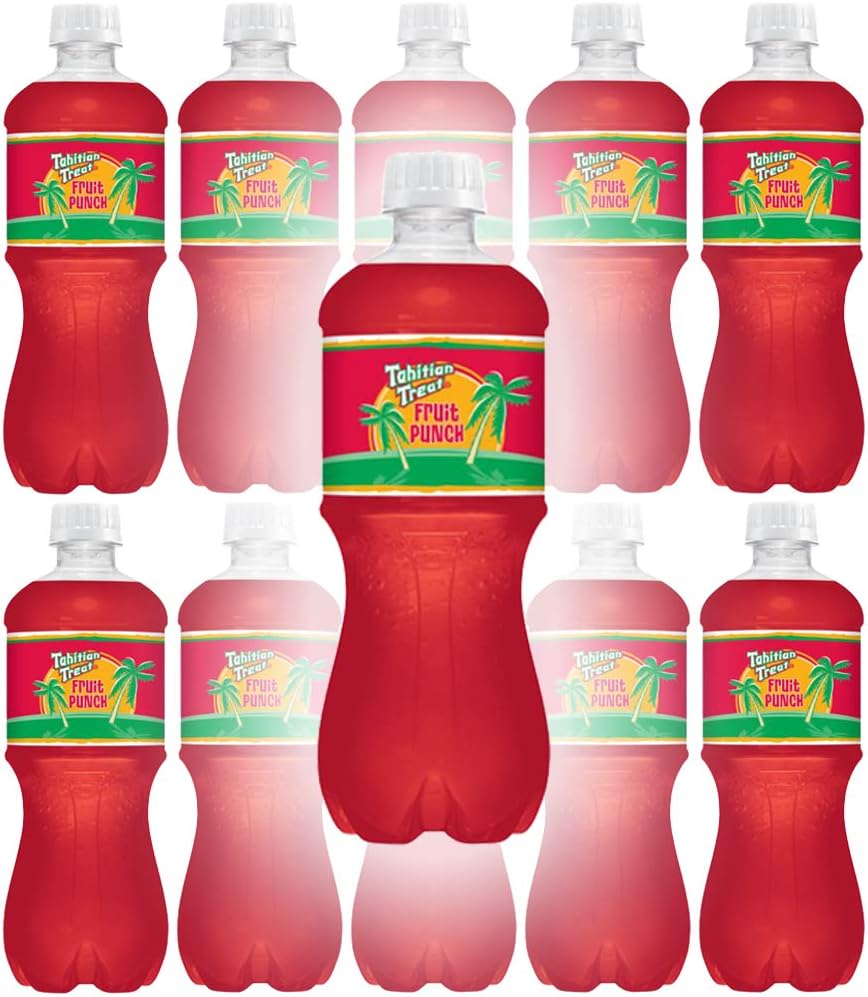 Tahitian Treat, Fruit Punch Soda, 20 Fl Oz Bottle (Pack of 10, Total of 200 Fl Oz)