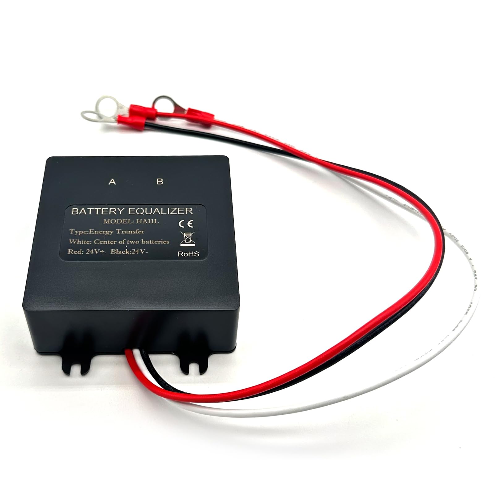Equalizzatore Batteria 24V, 2 x 12V Batterie Balancer Bilanciatore Batteria Display Digitale Equalizzatore Batteria Bilanciatore con Display LED per Batteria al Litio Piombo Acido