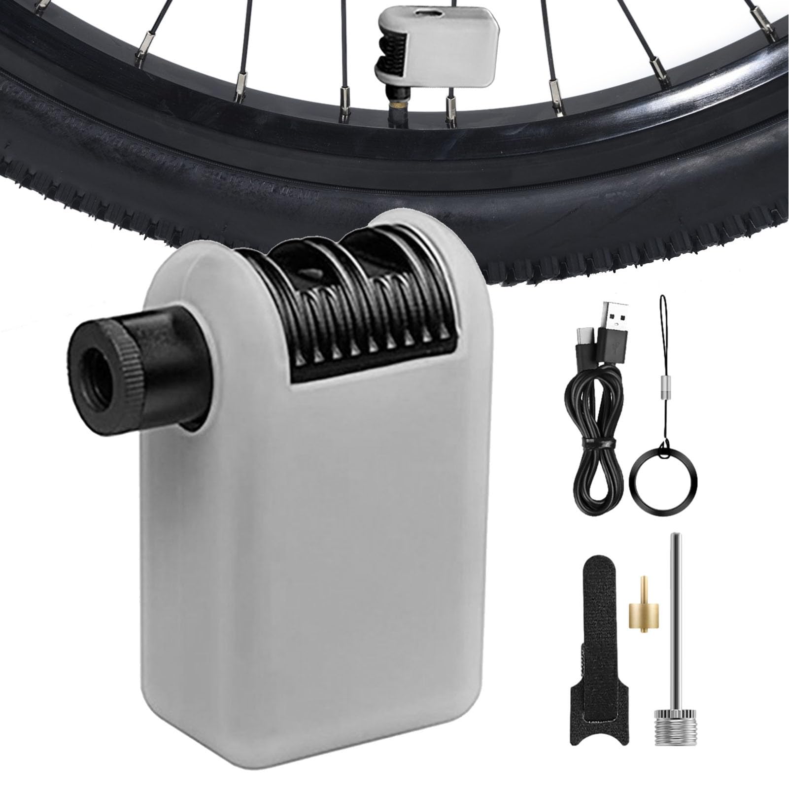Pompe à vélo portable - Gonfleur électrique compacte pour pneus