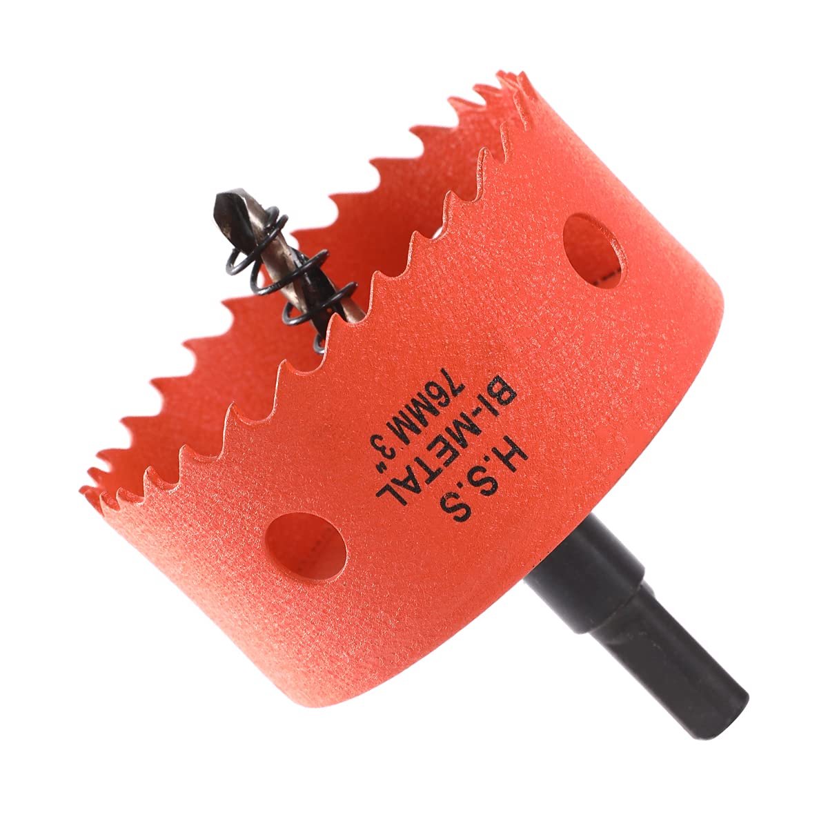 Dribotway Orange 76Mm 3'' Hole Saw, Bi-Metal Hole Saw Drill Bit High Speed Steel, Cutting Circular Holes, For Wood And Metal, Can Easily Drill Wood, Plastic, Plywood, Thin Metal