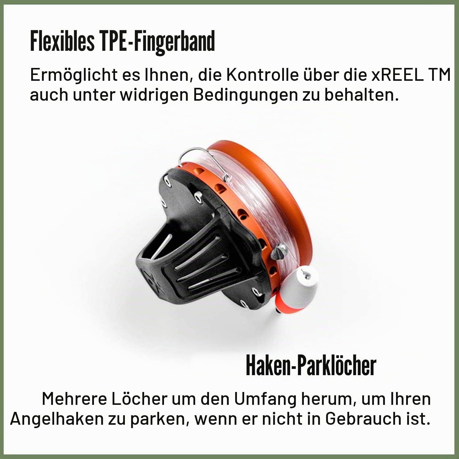 Exotac xREEL Handline Survival Pocket Fishing Kit mit Tackle Aufbewahrungsfach und flexiblem TPE Fingerriemen für optimale Rollenkontrolle, inklusive 6 Haken, 6 Split Shot und 2 Posen