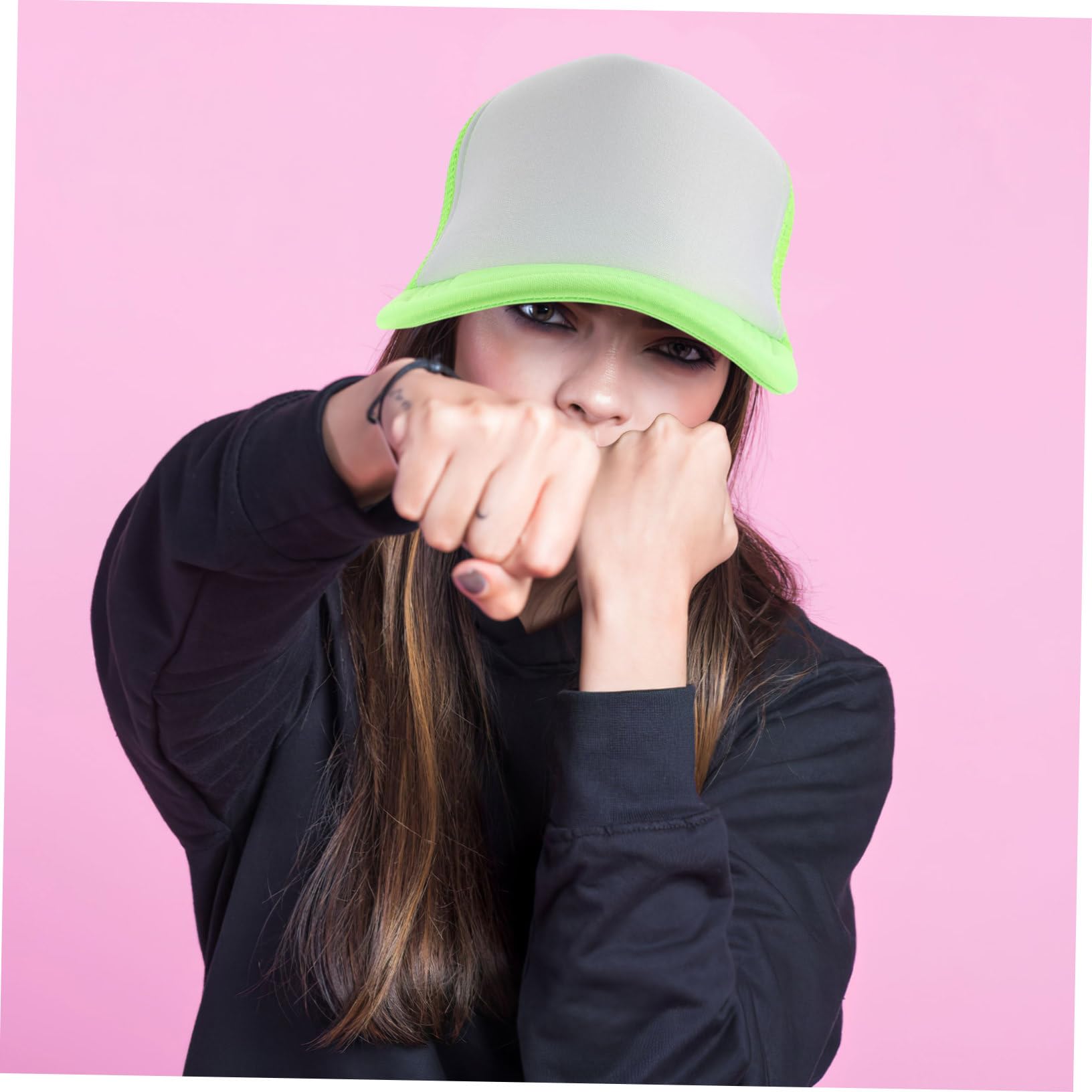 FRCOLOR Cappello da Baseball Rete Vuota 6 Pz Cappello Mesh Sportivo Estivo per Personalizzazione Unisex Tessuto in Poliestere e Sponge