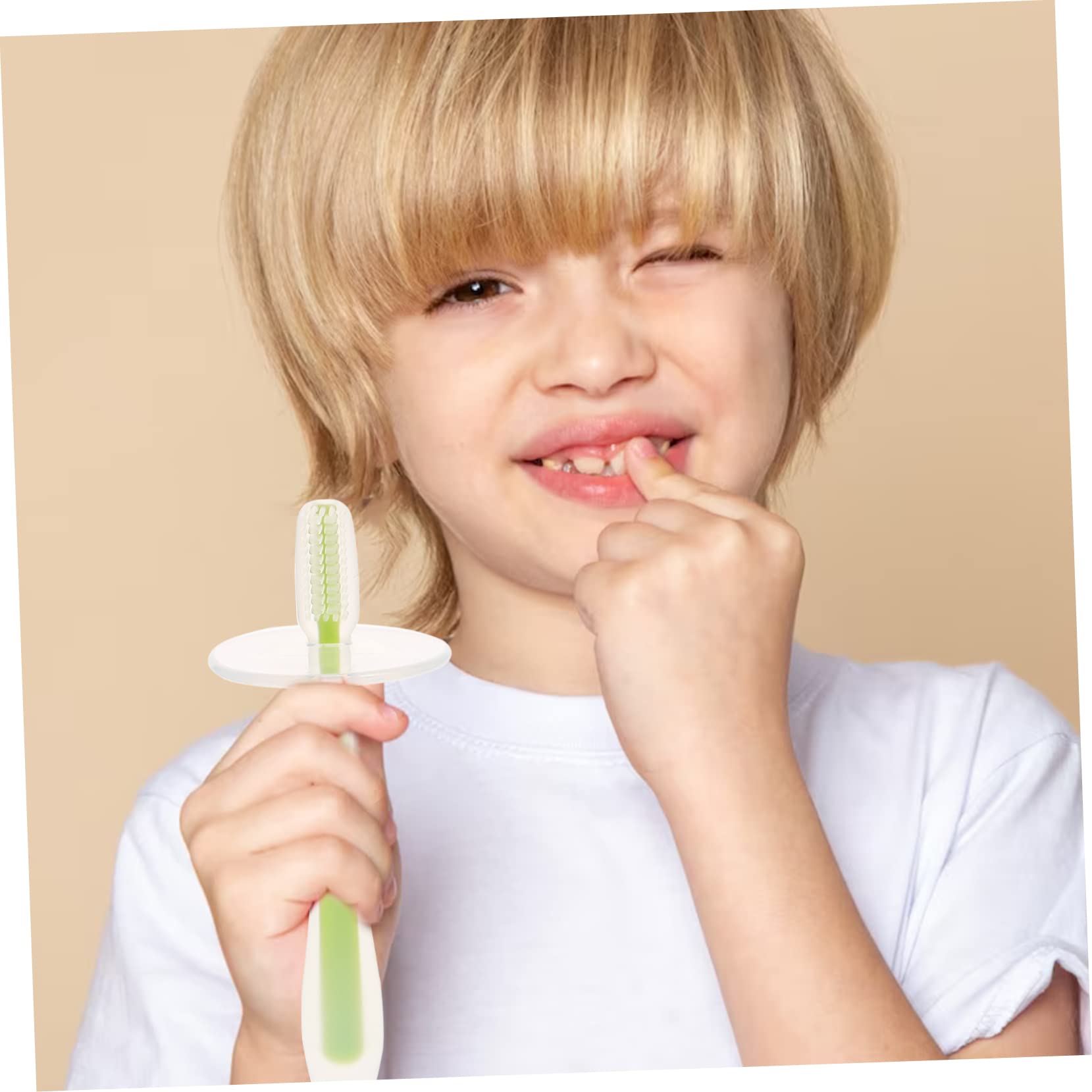 VICASKY 4 Set Spazzolino Da Denti Per Multipack Silicio Formazione Infantile Neonato Dente Ragazzo Sensoriale Treno Spazzolino Da Denti Gel Di Silice 4 Pezzi*4
