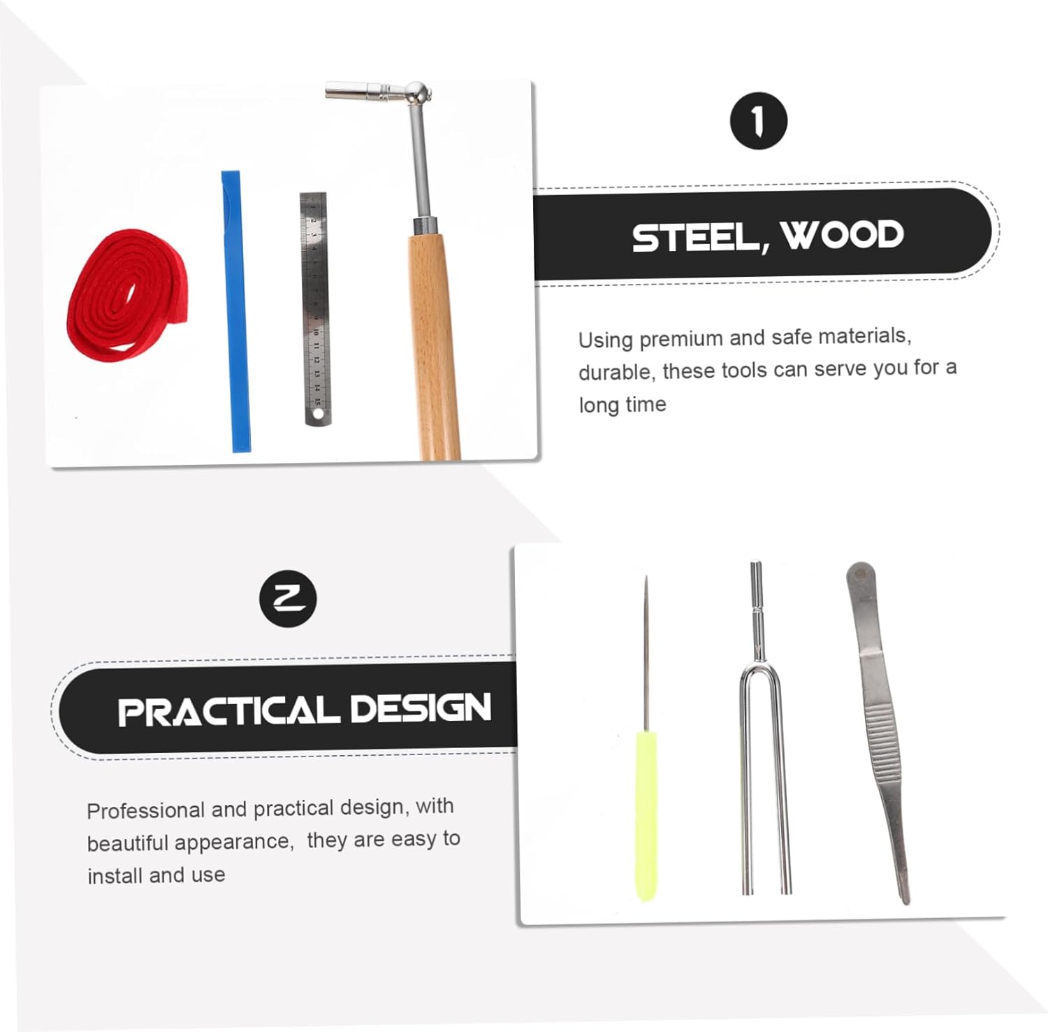1set Piano Tuning Silencers and Repair Mutes Professional Piano Tuning Tools Accessories for Maintenance and