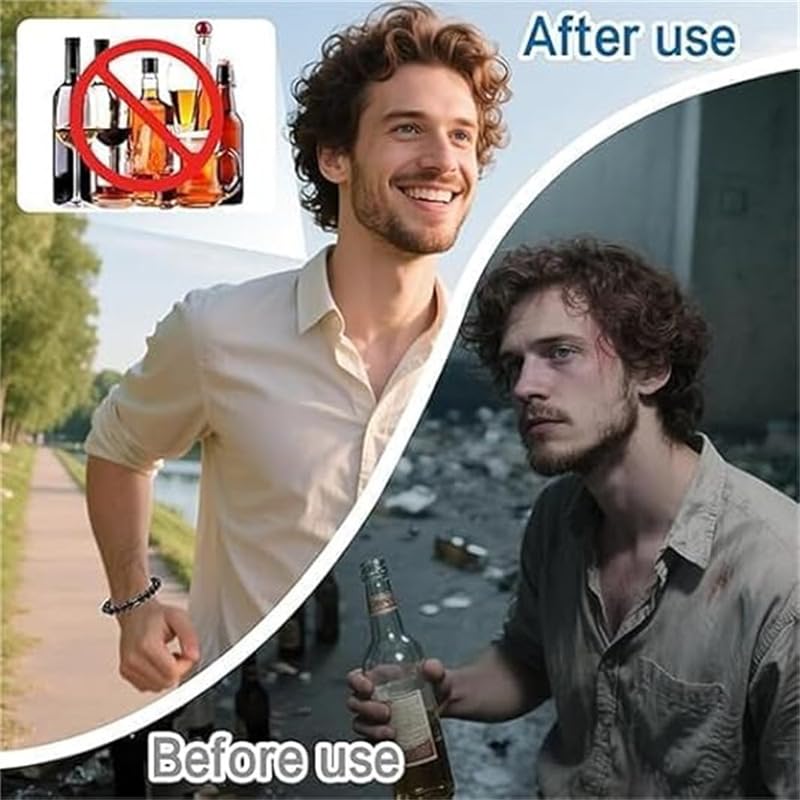 Glame Anti Alcohol Bracelet for Women Men, Glame International Anti Alcohol Natural Stone Mgnetic Bead Bracelets Drink Relief Anxiety Stress Protection Jewelry for Women Men4