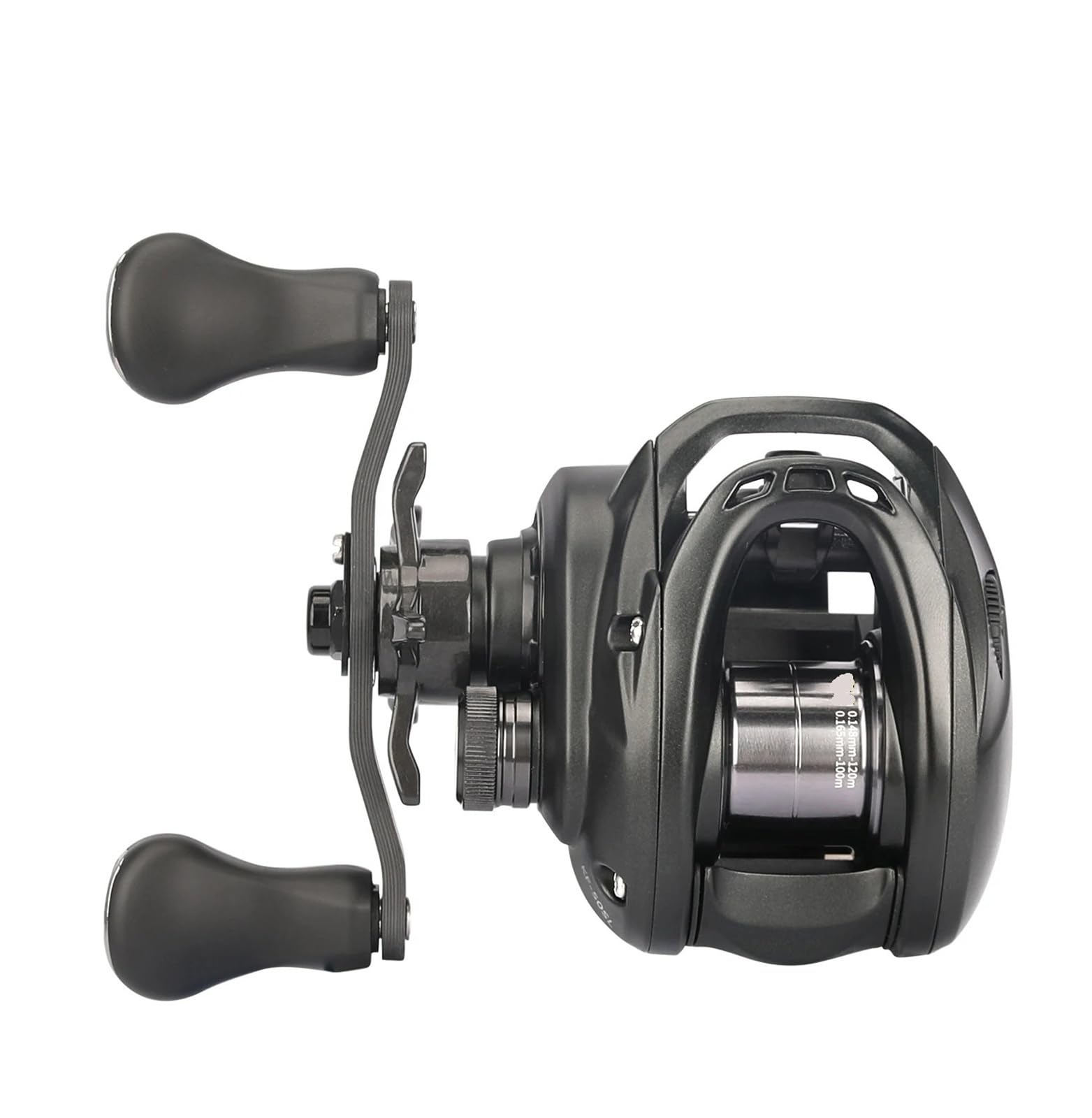 Kompatibel for 50S Baitcasting-Rolle, 134 g, 4,6 g, Flache Spule, 7,1:1 Carbon, leichte Game-Casting-Rolle, Forellen-Ajing-Rolle