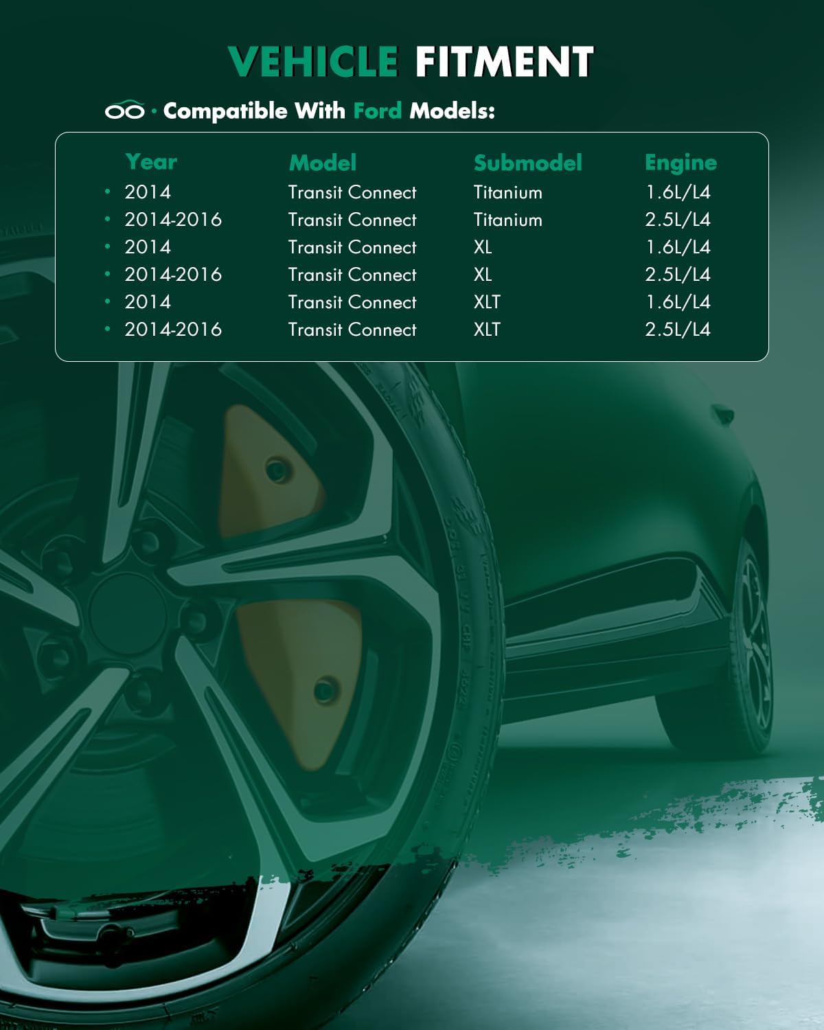SCITOO Pair (2) Front CV Axle Shaft Assembly Fit for Ford Transit Connect 1.6L 2014,for Ford Transit Connect 2.5L 2014-2016 Front Left Driver and Right Passenger Side 66-2351,NCV11216,66-2352 2PCS
