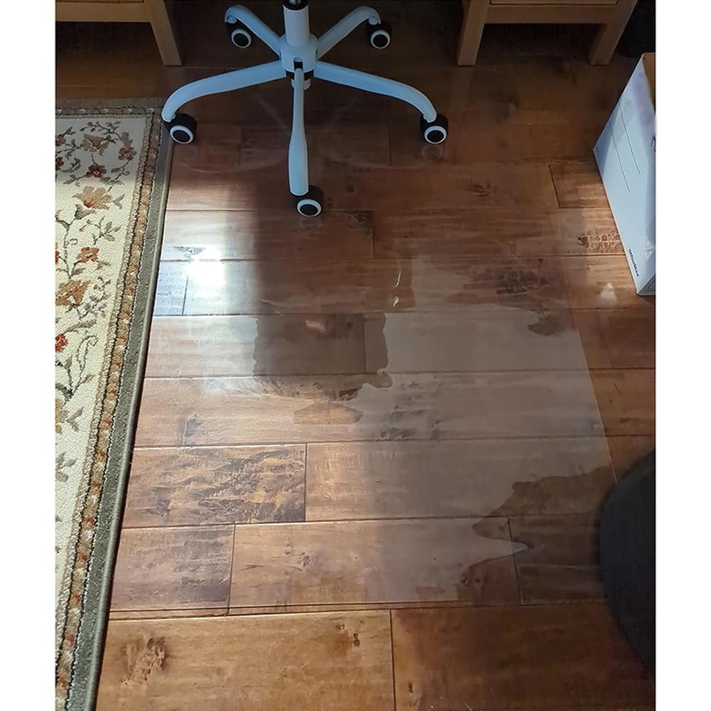 Rygcrud per Uso Intensivo Spessore 2 mm Tappetino Protettivo per Pavimenti in Moquette - Rettangolare Trasparente Impermeabile Copritavolo per Casa/Ufficio Sedia Pavimento in Parquet(80x120cm)