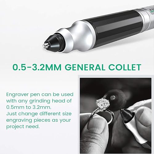 Miniatura 5 de Bolígrafo de grabado, portátil, inalámbrico, recargable, eléctrico, kit de herramientas rotativas para bricolaje, para joyería de metal, madera,