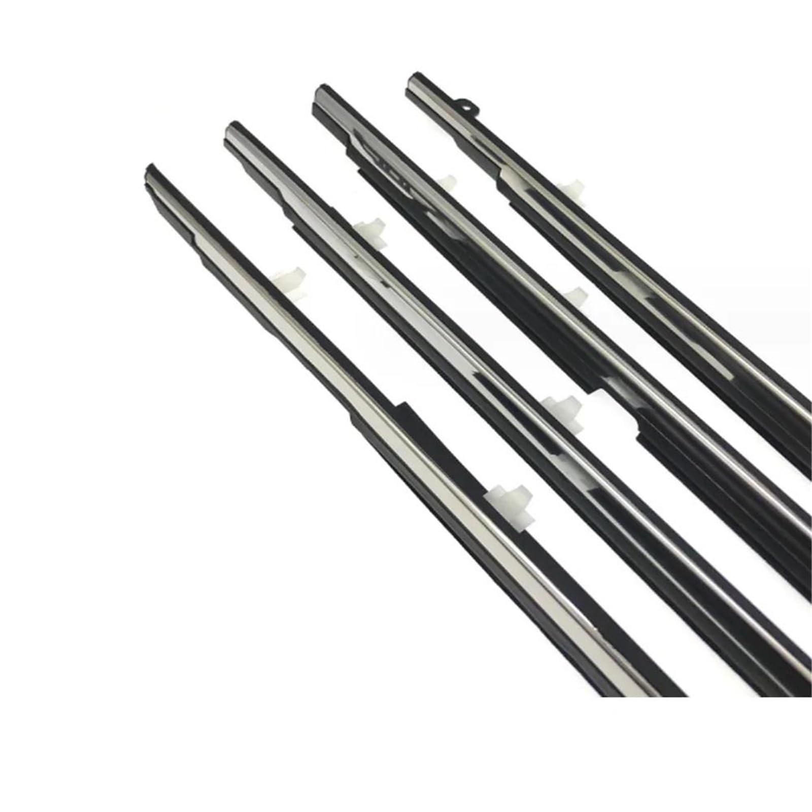 Trfbd Chrome 4Pcs Car Window Moulding Trim Weatherstrip Seal Belt For Land Cruiser Lc80 Fzj80 Lx450 75710-60021 1990-1998 Rubber(Chrome)