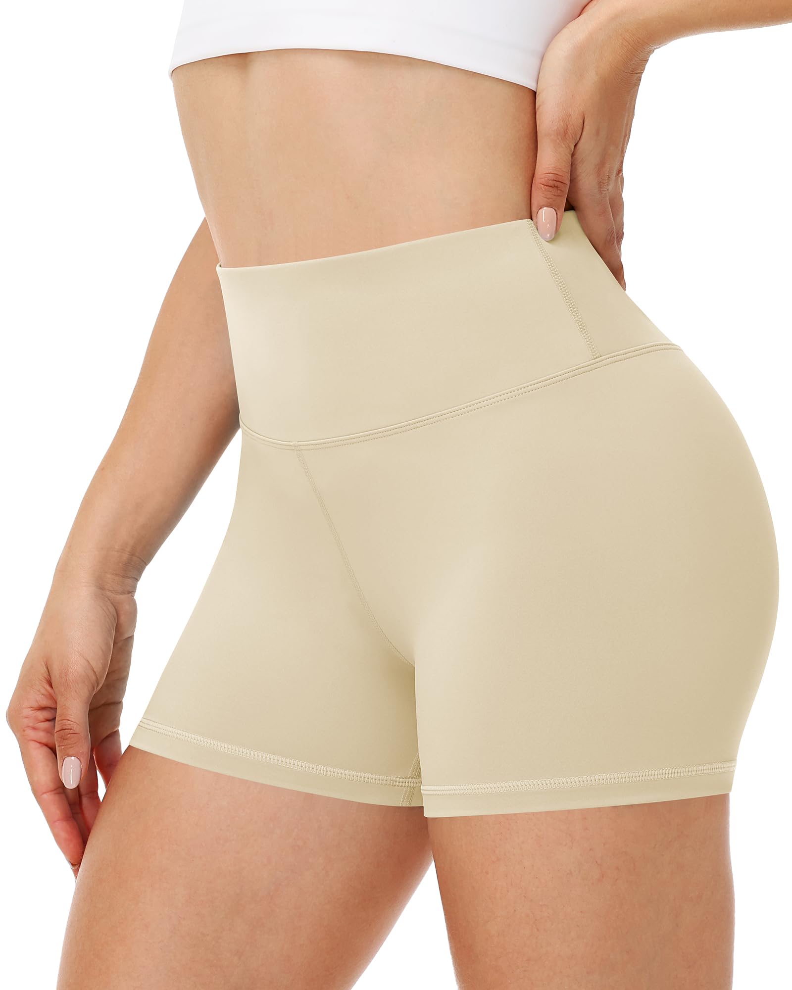 Runhit Women's Workout Biker Shorts - 3"/5"/8" High Waisted Tummy Control Spandex Booty Shorts for Volleyball Gym Yoga Dance