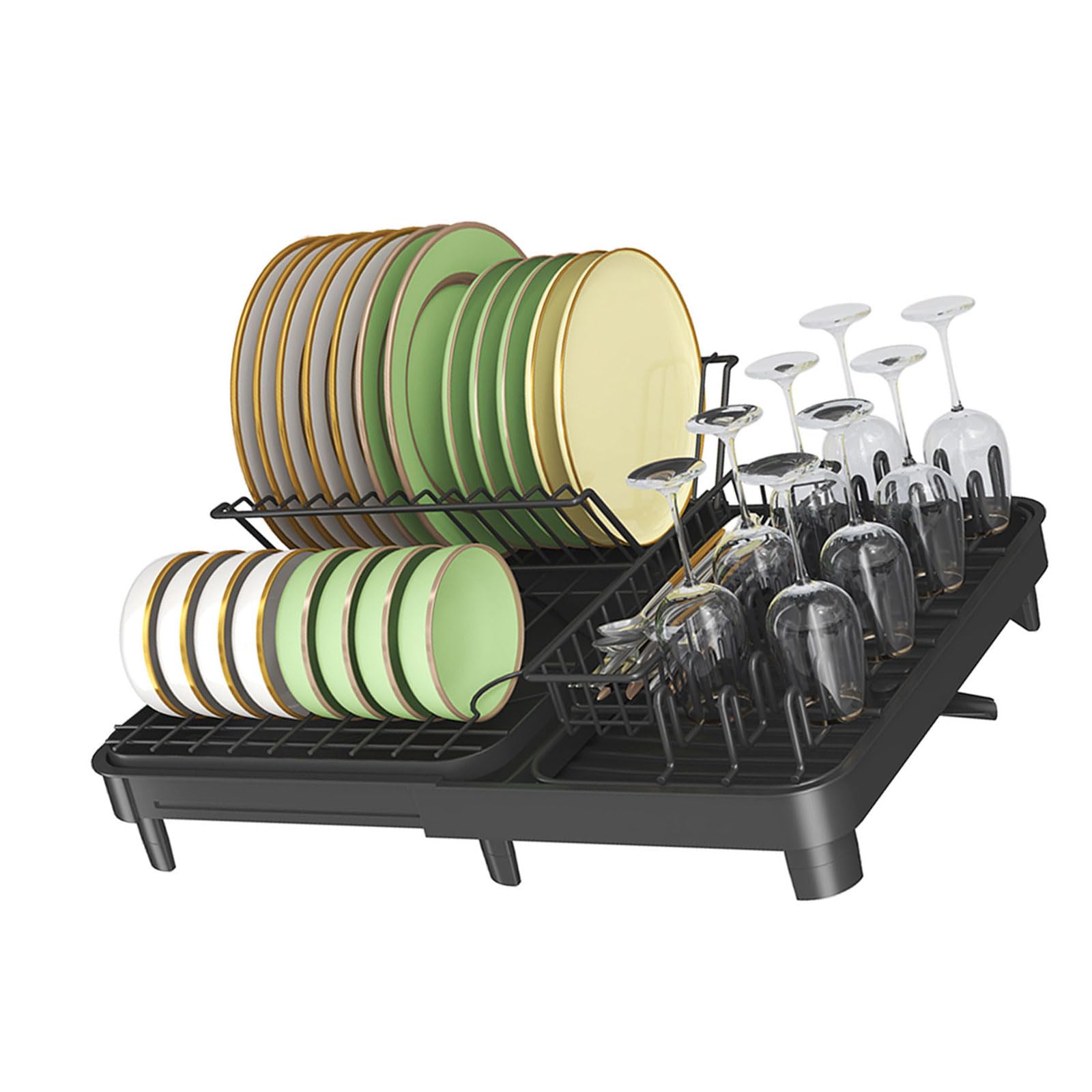 Jazuaiao Practical Drainer Space Efficient Drying Rack for Dishes Spoons and Forks Space Saving Storage Tableware Organiser Cutlery Holder