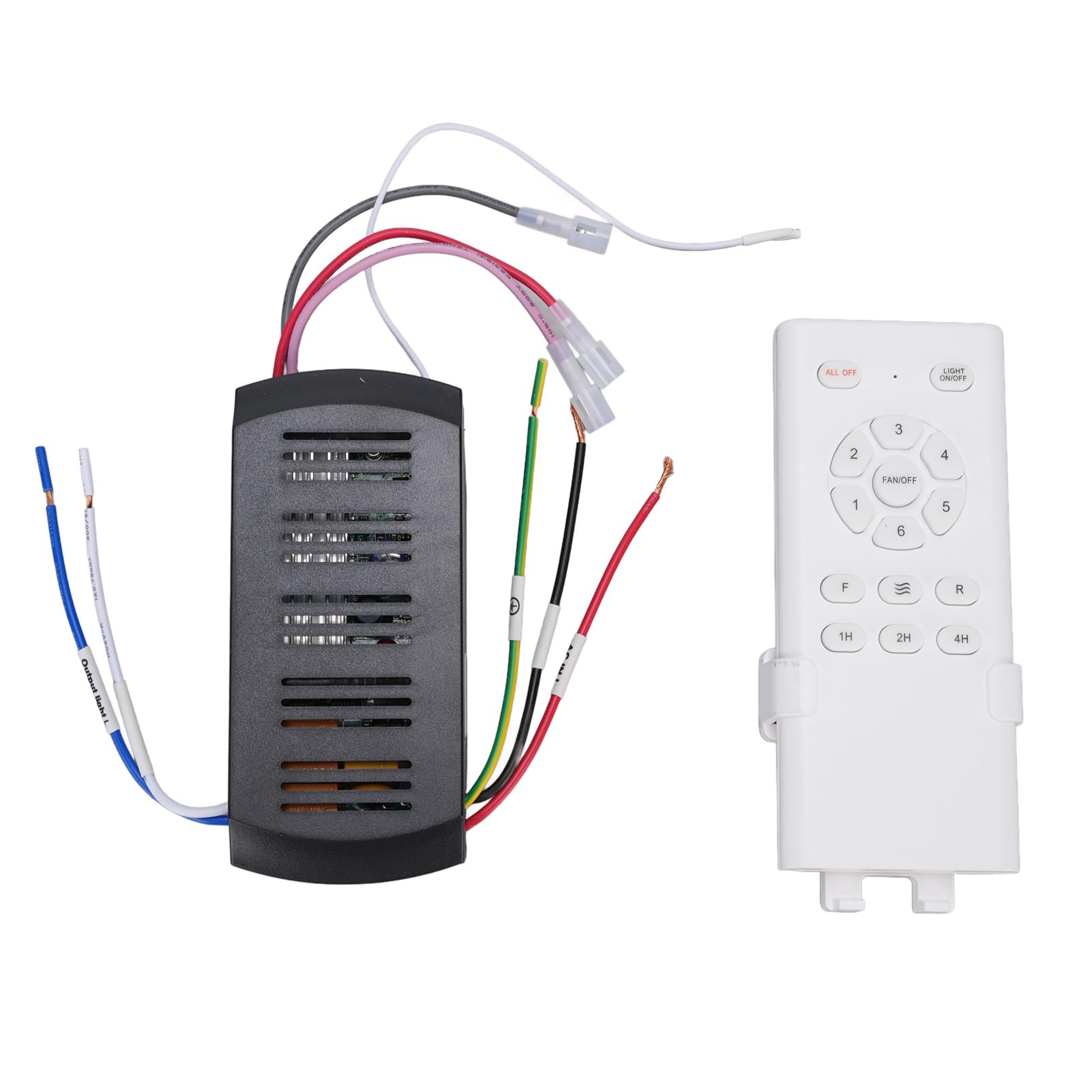 Ejoyous Kit de Control Remoto para Ventilador de Techo, Control Remoto Universal para Luz y Velocidad de Ventilador de Techo con Temporizador y Regulador de 6 Velocidades para Hun