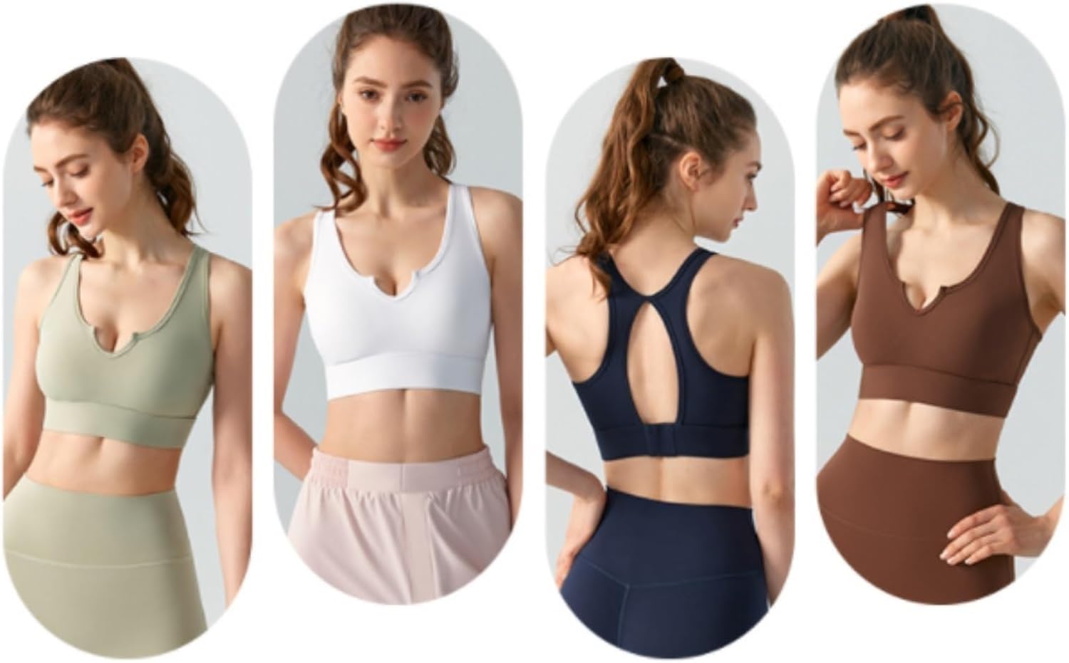 Sports Bras For Women Women's Sports Bra Seamless Comfort Yoga Fitness Running Bra With Removable Pads Yoga Bra