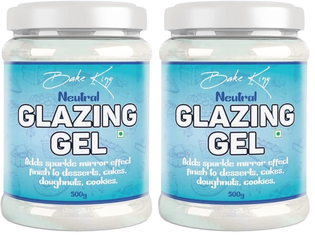 BAKE KING For Cake Glazing Gel Unflavored - 500Gm (Pack of 2)-image-4
