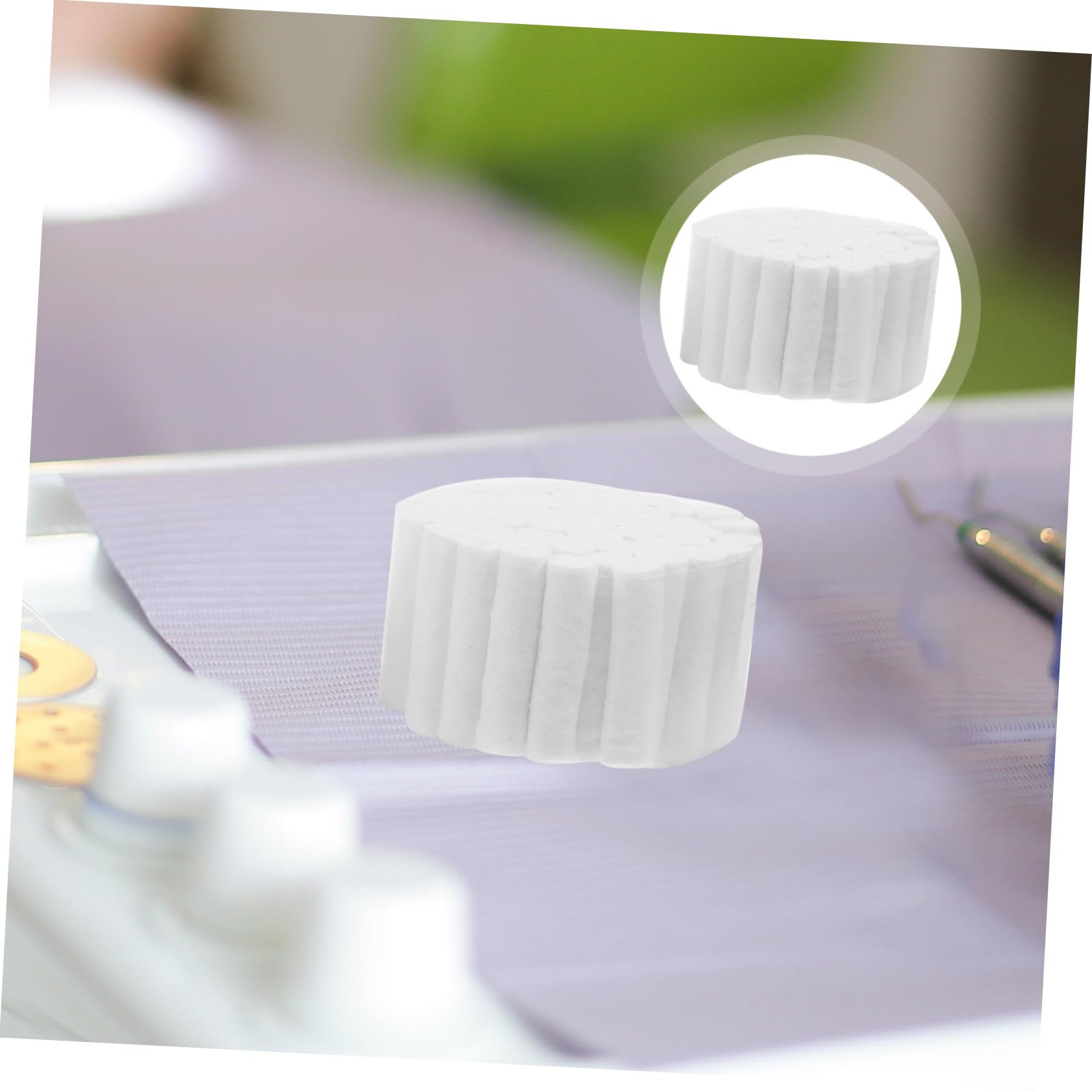Cabilock Mundwatte Baumwolle 5 Stück 8x38mm Flexible Hämostatische Cotton Rollen zum Blutstillen Formstabil für Zahnärztliche Eingriffe und Selbstgemacht Reinigung der Zähne Weiß