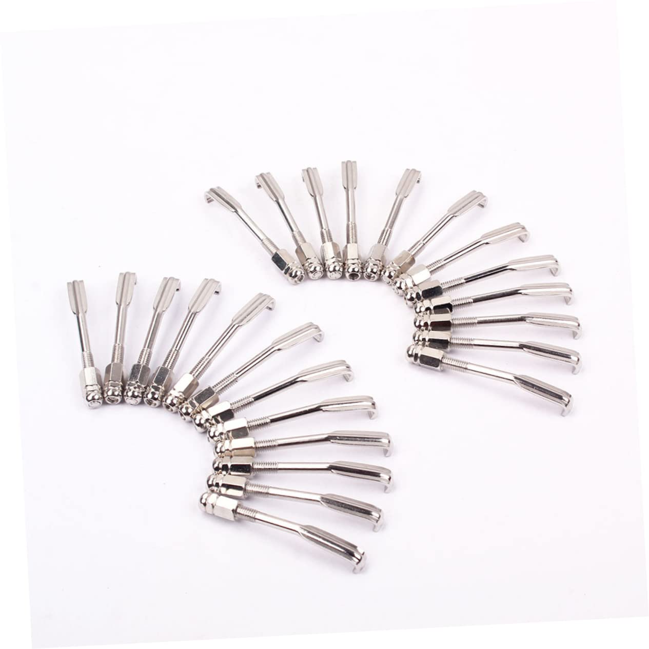 Toddmomy Banjo Hooks and Nuts Kit Banjo Tension Hooks Metal Material Easy to Install