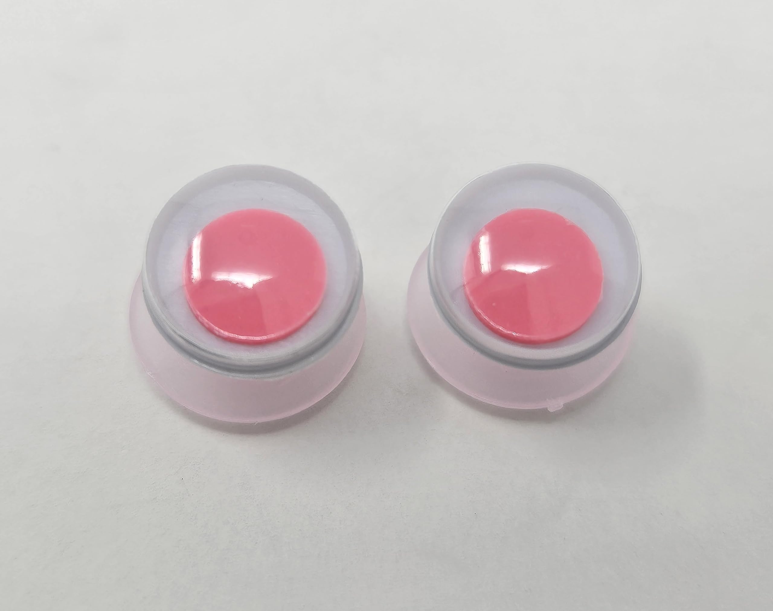 Pair of Zim's 12mm Round Moving Wiggle Googly Plastic Safety Eyes with Washers for Craft Amigurumi Dolls or Puppets (Pack of 12) (Pink)