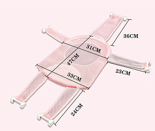 Miniatura 6 de Tubo de baño ajustable para bebé, red de malla suave, transpirable, almohadilla de ducha para recién nacidos, asiento de bañera antideslizante de 5
