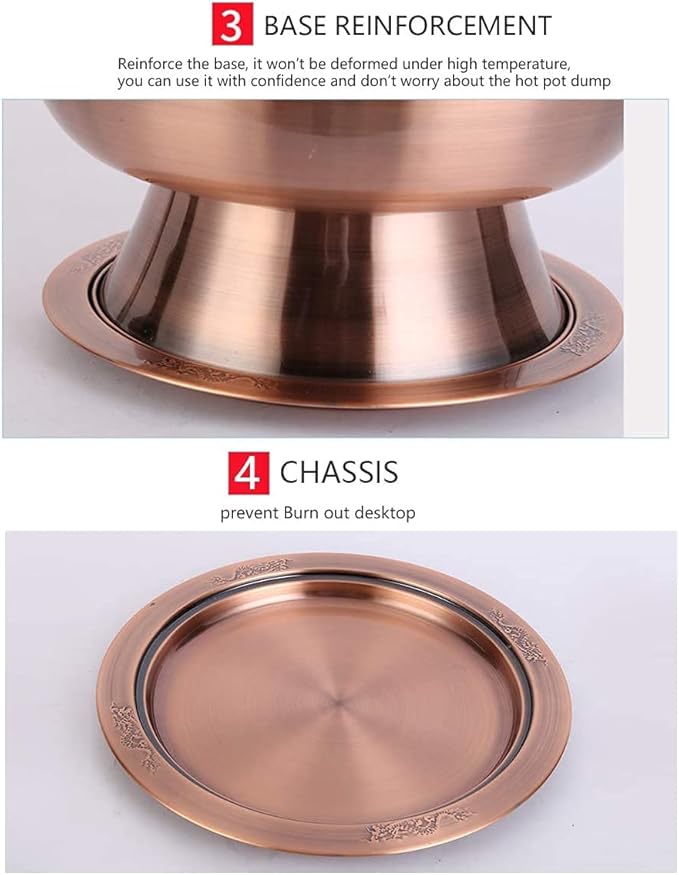 Olla de cobre gruesa estilo antiguo miniatura 7