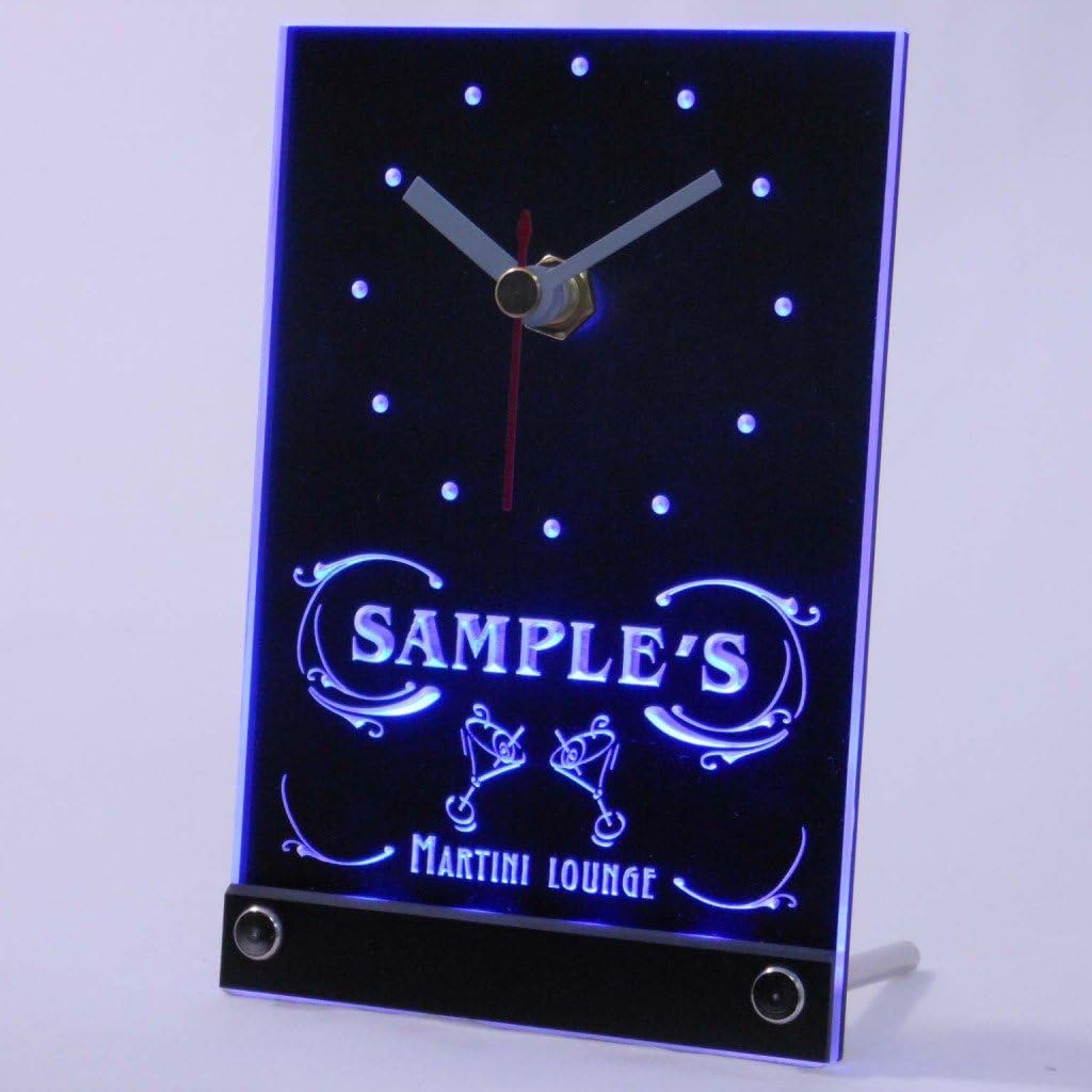 ADVPRO tncti-tm Personalized Custom Martini Lounge Cocktails Neon Led Table Clock