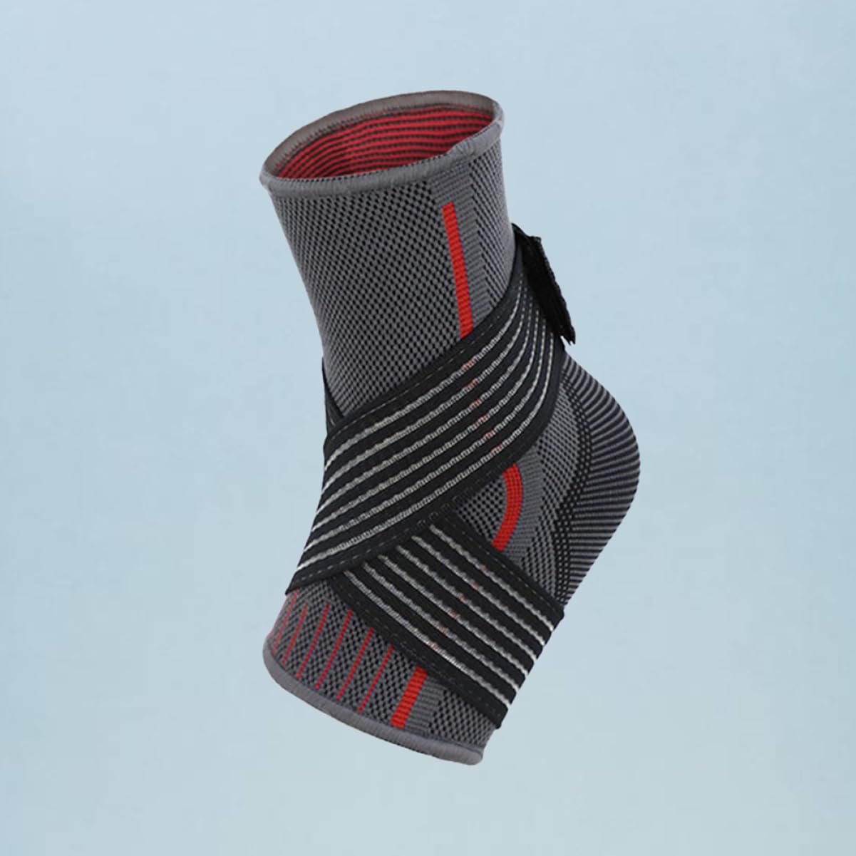 Beavorty 1Pc Ankle Support Brace for Sports and Fitness Comfortable Compression Wrap for Exercise Basketball and Ankle Sprains Red