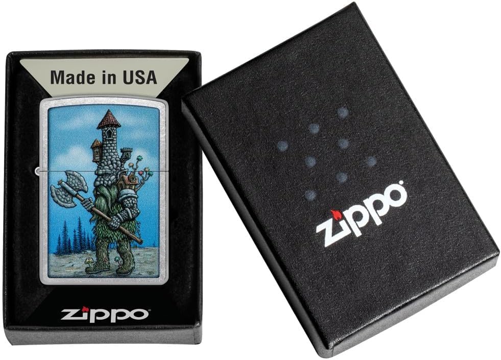 Encendedor Zippo personalizado con grabado en diseño de castillo miniatura 6