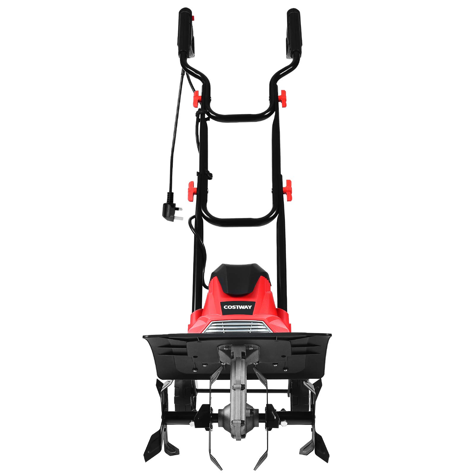COSTWAY 1200W/1500W Electric Tiller, Garden Soil Cultivator Rotavator with Sharp Blades, Foldable Handle, 35/43cm Cutting Width & 22cm Cutting Depth (35cm, Red)
