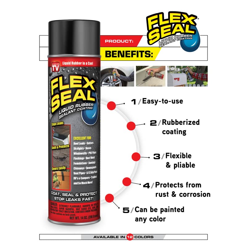 Flex Seal Satin Green Rubber Spray Sealant 14 Oz. - Case of: 6