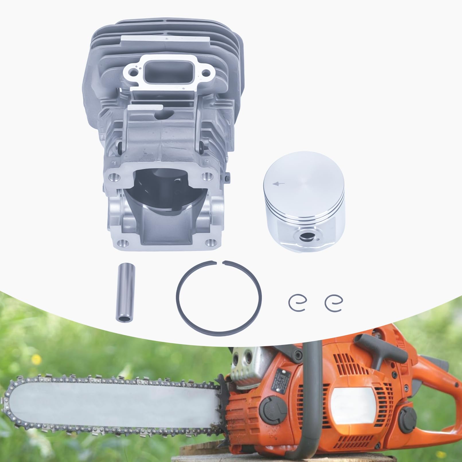 Kolben und Zylinder für Stihl MS291 MS 291, ADEFOL 47 mm Zylinder, Kolben-Set, Kettensäge, Motorteile 1141 020 1201