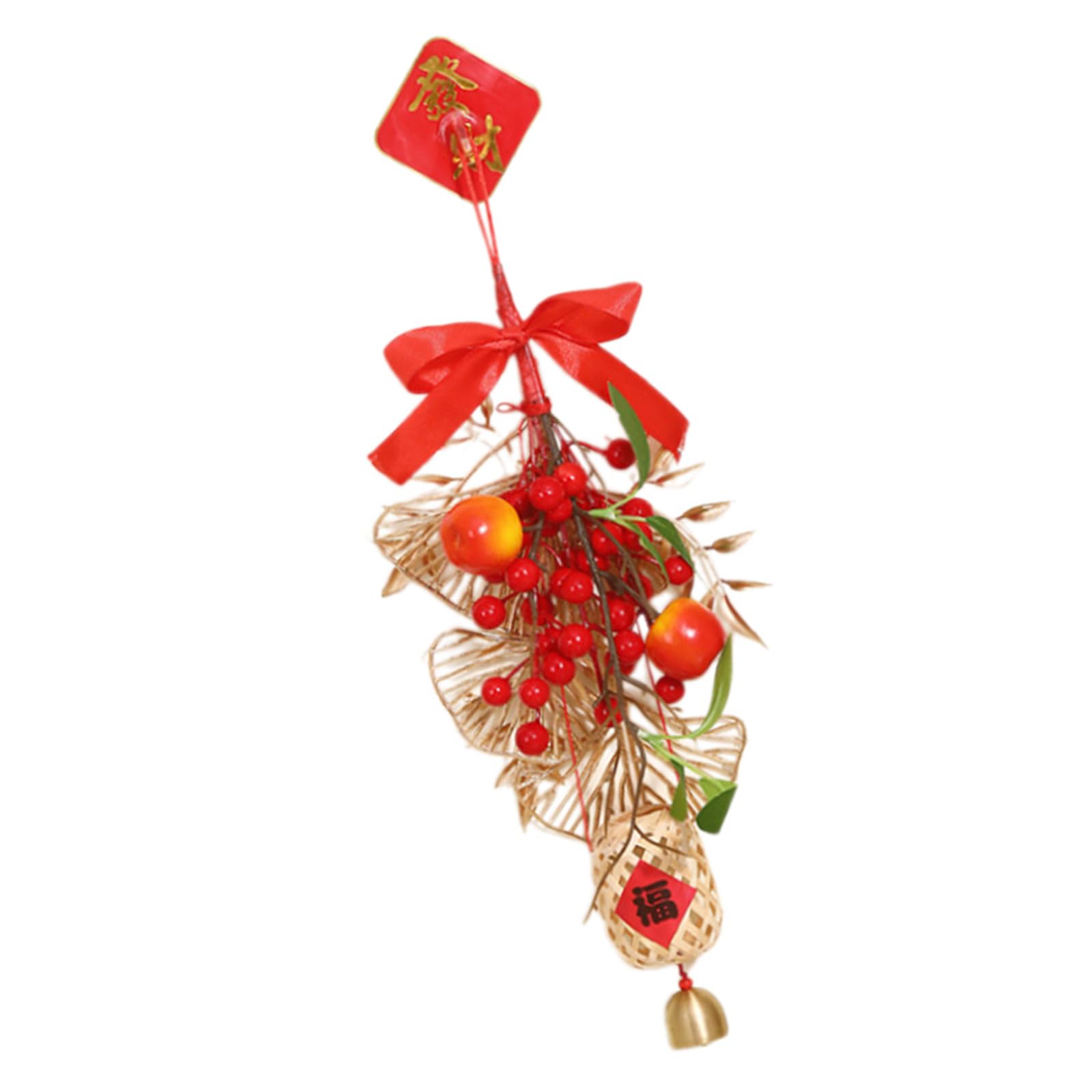 Tfaoys D Vibrante Chinese New Year Hanging Pendant With Traditional Patterns Realistic Fruit Pendant For Home Ecoration Holiday Ecorations