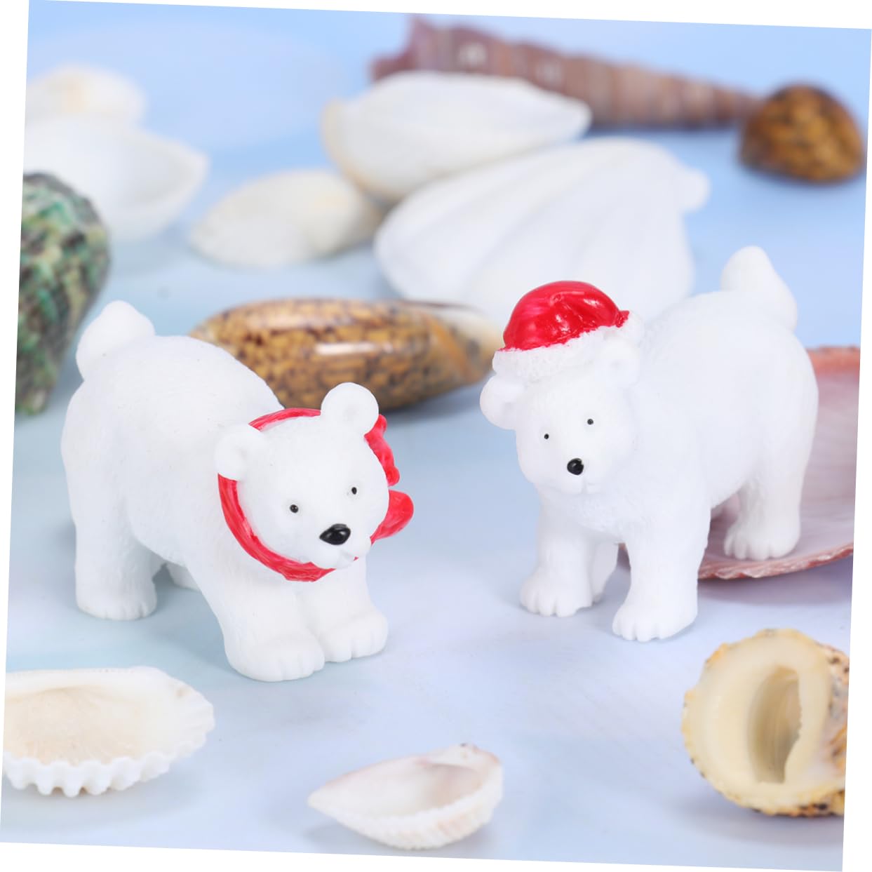 6pezzi Orsetti di Natale in Miniatura Decorazioni Natalizie in Ornamenti Natalizi per Micro-paesaggio Decorazioni da Scrivania per Casa e Ufficio Stili multipli
