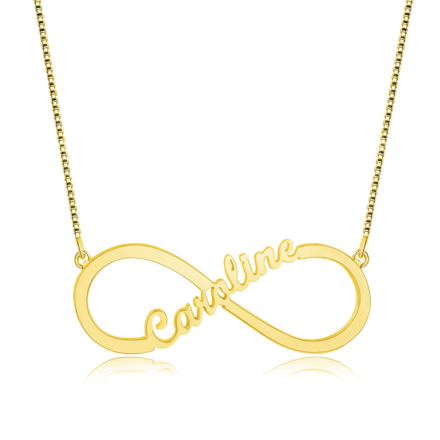 RESVIVI Custom Eternal Infinity Necklace Personalized 1-6 Name Necklace Namplate Jewelry Gift for Couples, Friends, Christmas, Mother's Day, or