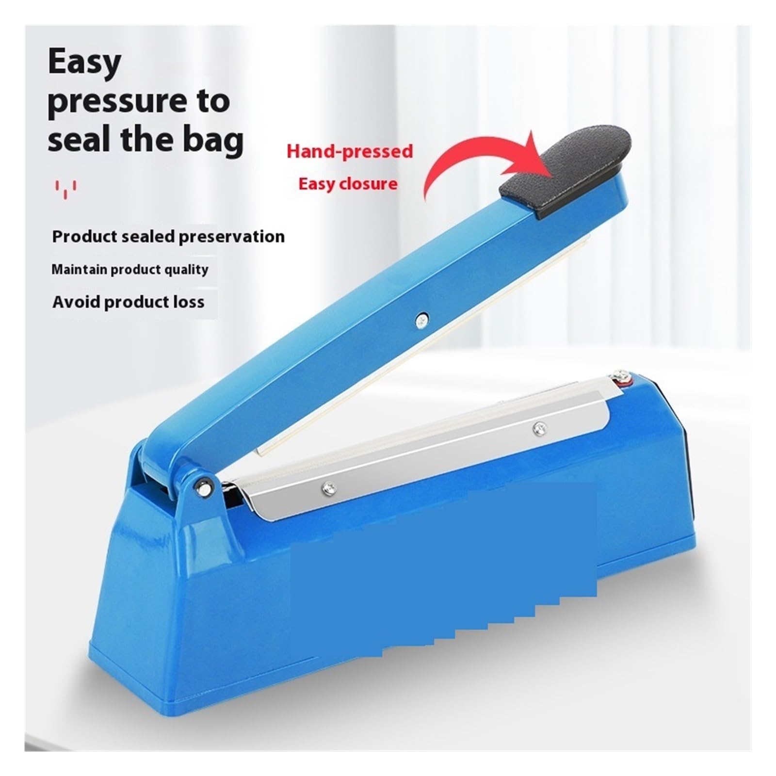 Máquina de Sellado, Máquina de sellado de plástico for té y pastel de, máquina de sellado for el hogar, mini máquina de sellado a presión manual de 20CM, máquina de envasado de bolsas de plástico