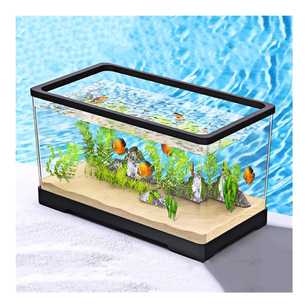 Acquario Acquario in acrilico trasparente anticaduta di piccole e medie dimensioni, ecologico, da tavolo for la casa(S)