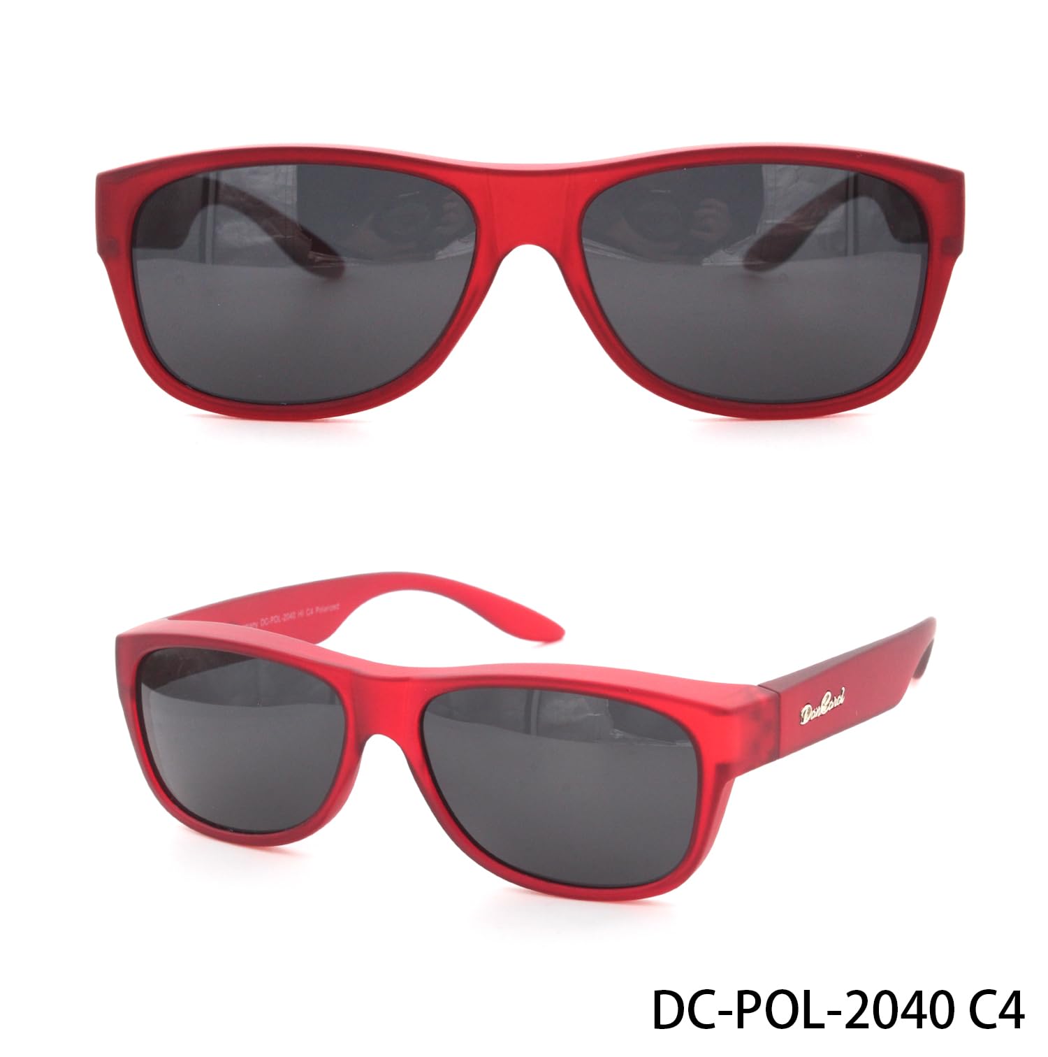 DanCarol DC-POL-2040-HI-C4-RET – okulary ochronne, z polaryzacyjnymi szkłami, czerwony, jeden rozmiar