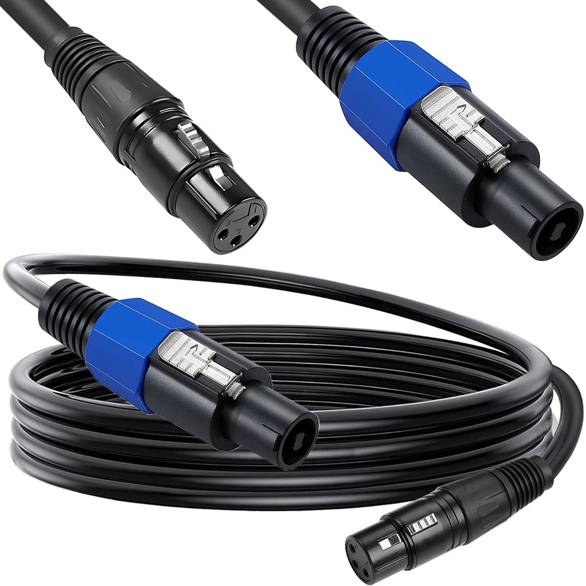 Amazon.co.jp: HAAMNING7 スピコン用-XLRケーブルスピコン用オス-XLR