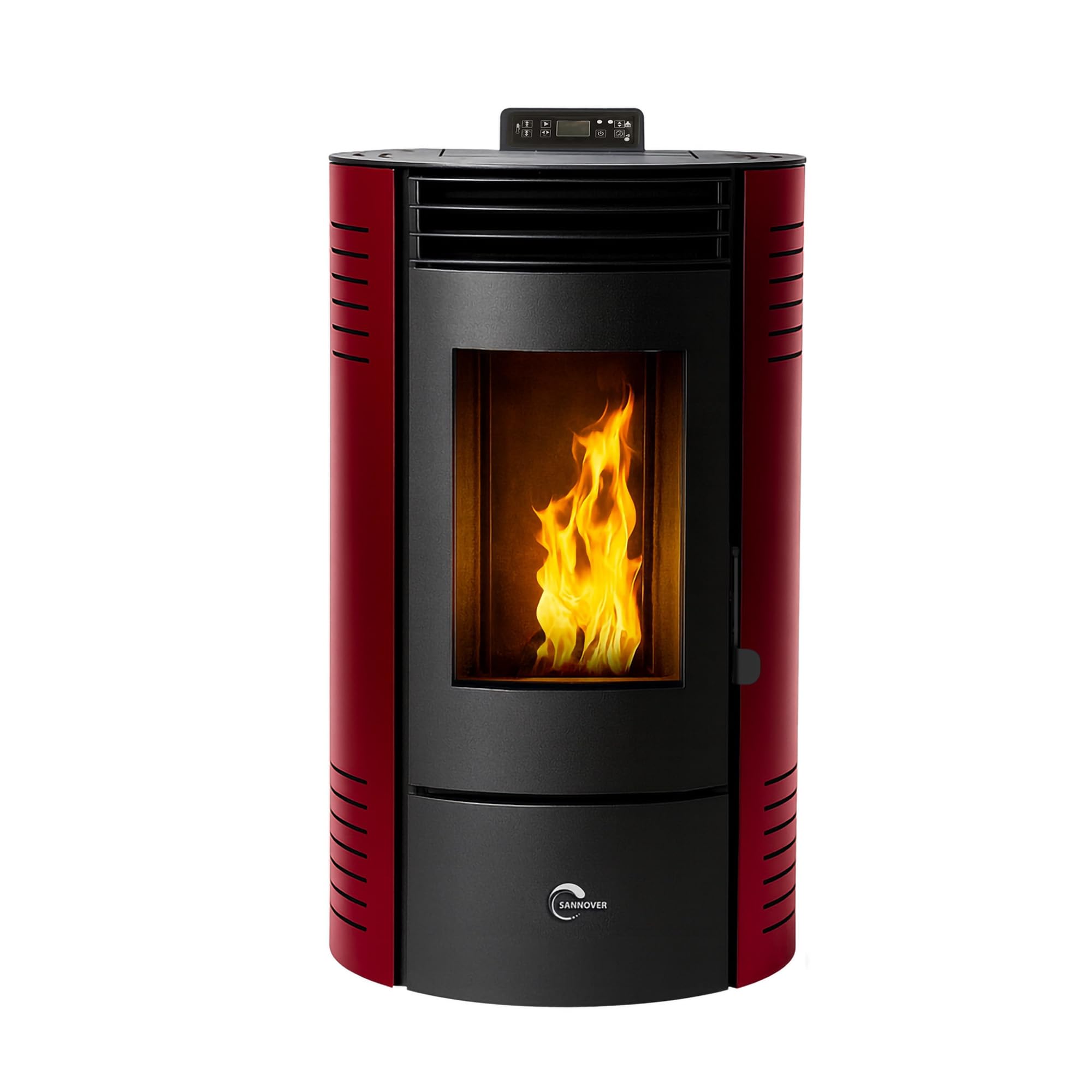 Sannover Azora Pelletofen wasserdicht 11,6 kW Bordeaux
