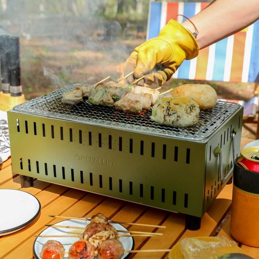 Amazon.co.jp: 使い捨て 10枚組 グリーンライフ コンロ 焼き網