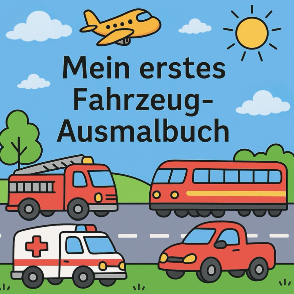 Mein erstes Fahrzeug-Ausmalbuch: Große Fahrzeuge für kleine Hände – Ausmalspaß für Kinder!