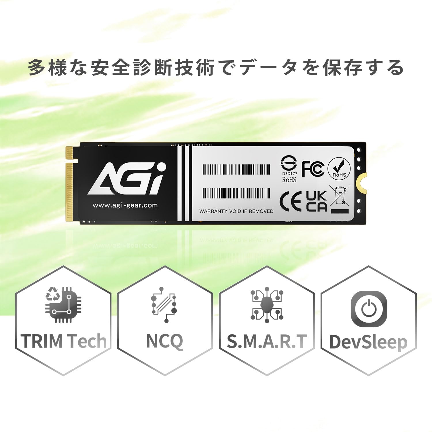AGI AI828 2TB SSD NVMe M.2 PCIe Gen4 x 4 Type 2280 with Heatsink, PS5